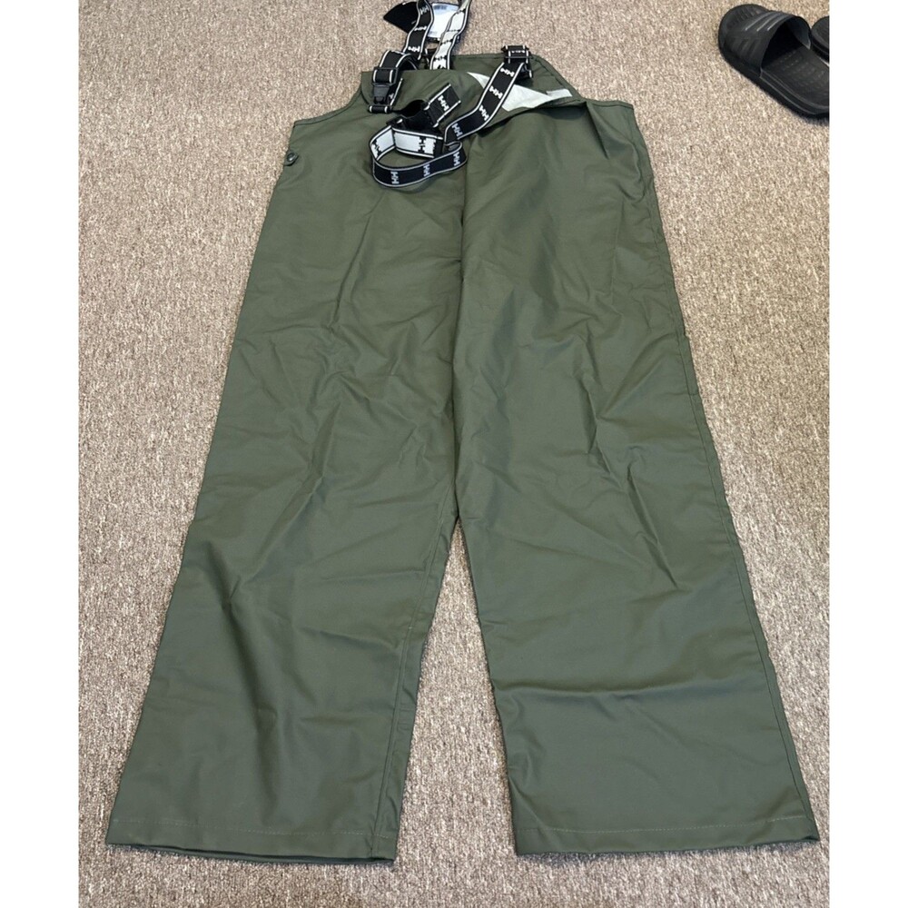 NWT New Helly-Hansen Mandal Rain Bibs Mens L Waterproof Fishing Workwear Green - Picture 14 of 14